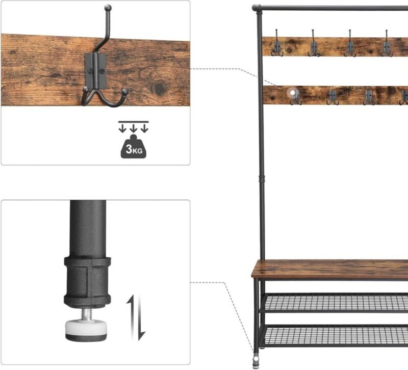 Garderobenständer Wasserrohr-Design – Bild 6