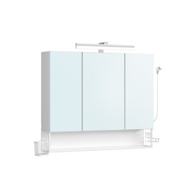 Badezimmerschrank Spiegelschrank 3 Türen Aufbewahrung MARINA