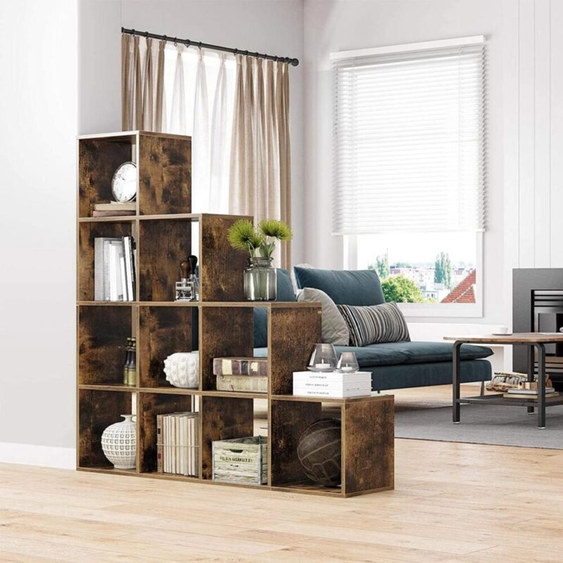 Bücherregal Treppenregal mit 10 Würfel-Fächern LENA – Bild 4