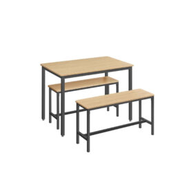 Esstisch Küchentisch-Set mit 2 Bänken LUNA