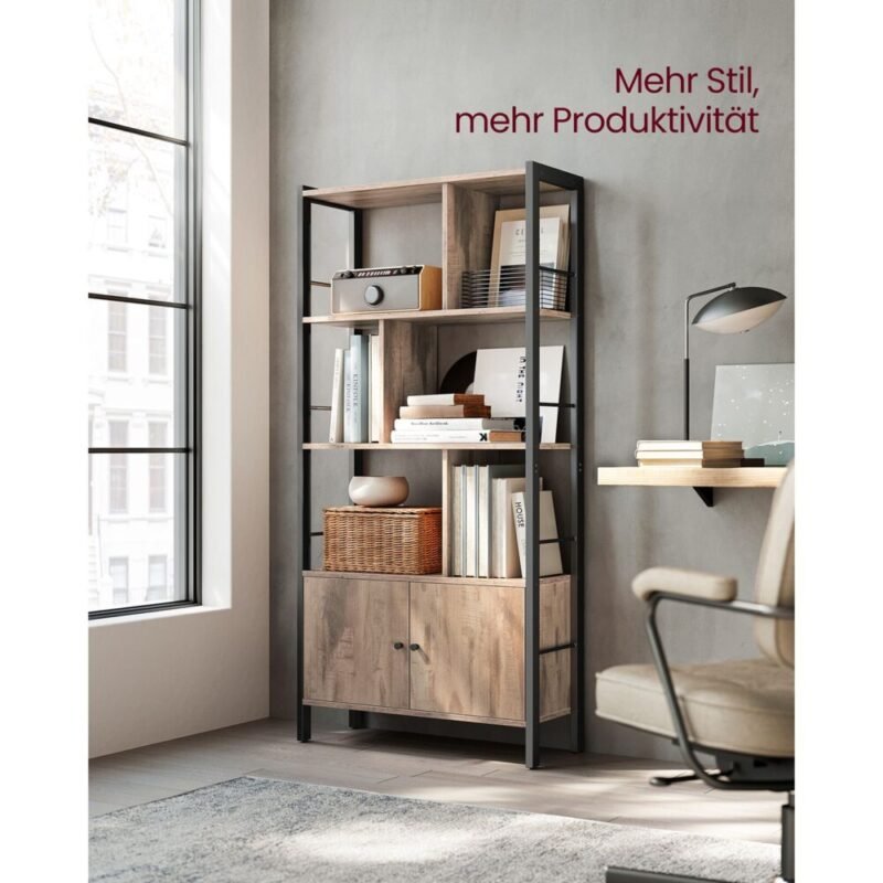 Bücherregal Bücherschrank mit 4 offenen Regalebenen NOVIO – Bild 4