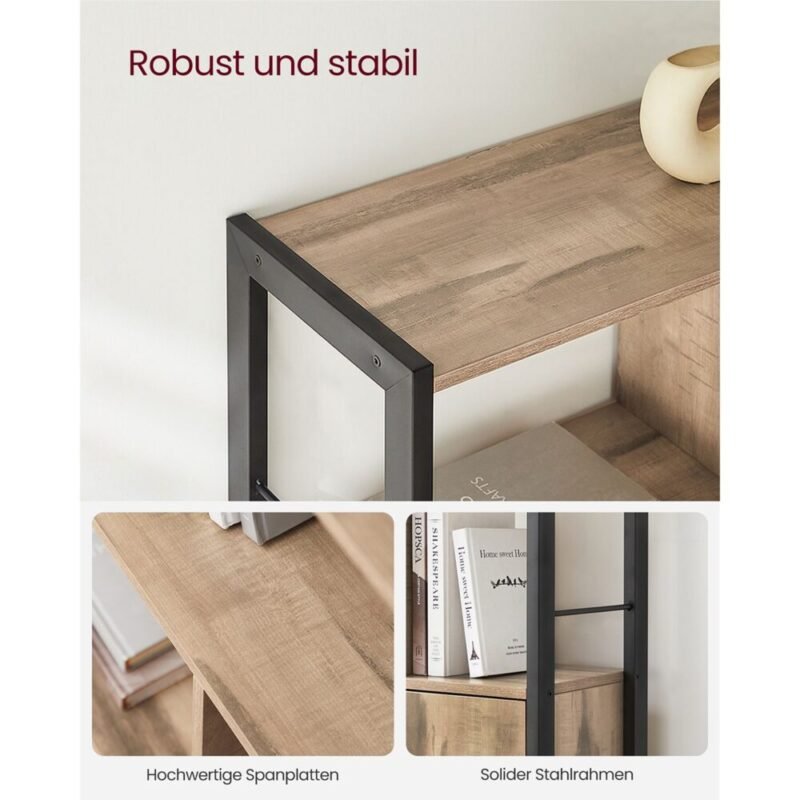 Bücherregal Bücherschrank mit 4 offenen Regalebenen NOVIO – Bild 6