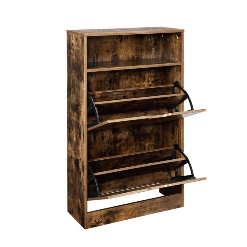 Schuhschrank 2 Klappen Zusatzfach Melamin 60x102 SIRIN – Bild 7