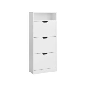 Schuhschrank 3 Klappen offenes Fach 14-18 Paar NIVOR