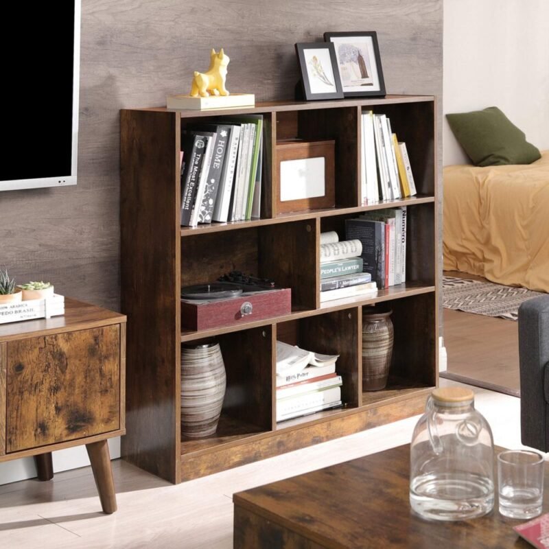 Bücherregal Raumteiler Regal Standregal aus Holz BALU – Bild 2