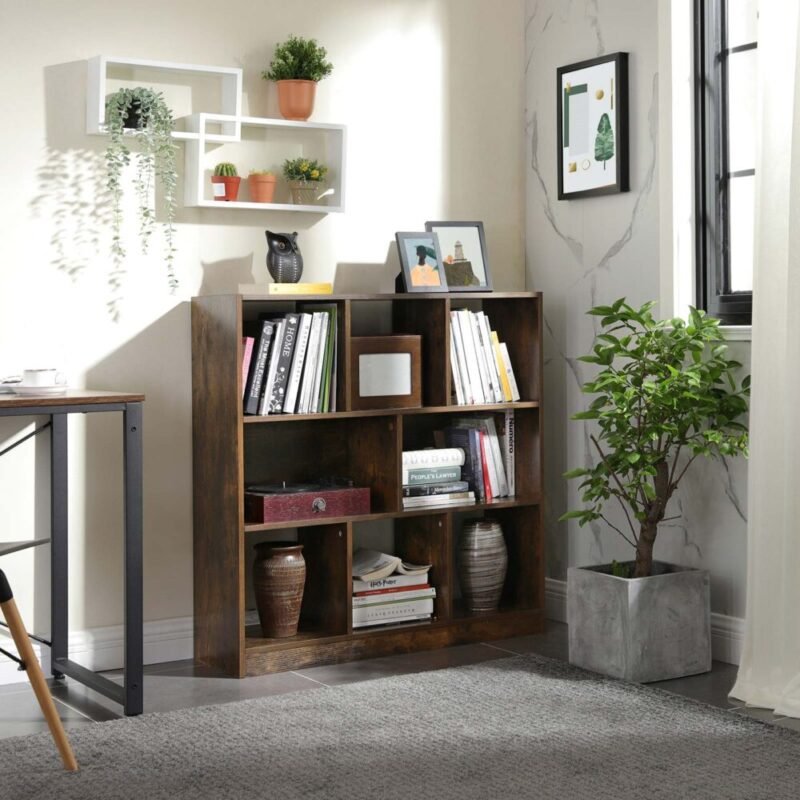 Bücherregal Raumteiler Regal Standregal aus Holz BALU – Bild 3