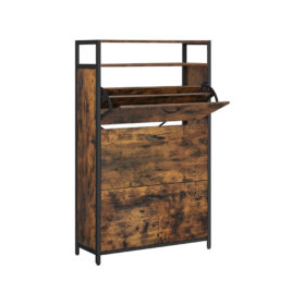 Schuhschrank Schuhregal 3 Klappen 15-18 Paar ASRAEL