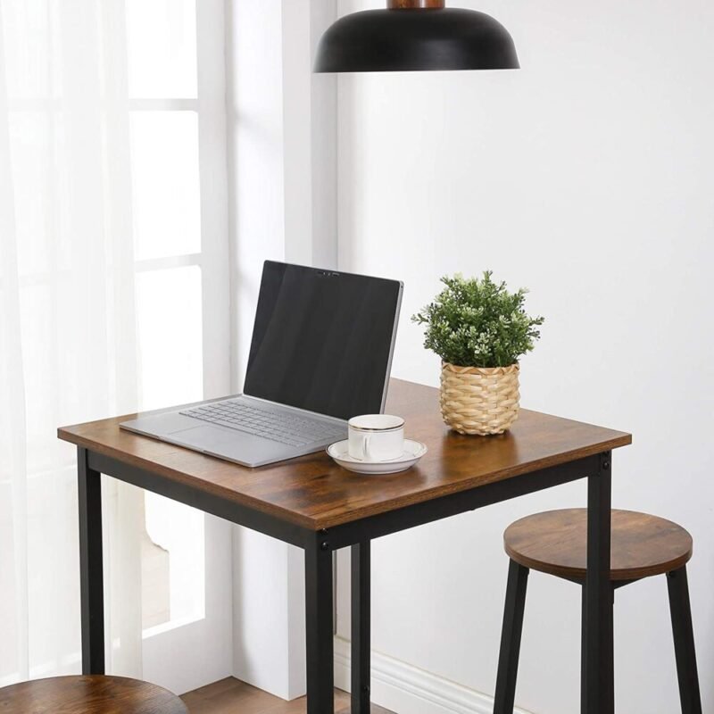 Stehtisch Bartisch hoher Esstisch Stahlgestell 60x60 HELIOS – Bild 3