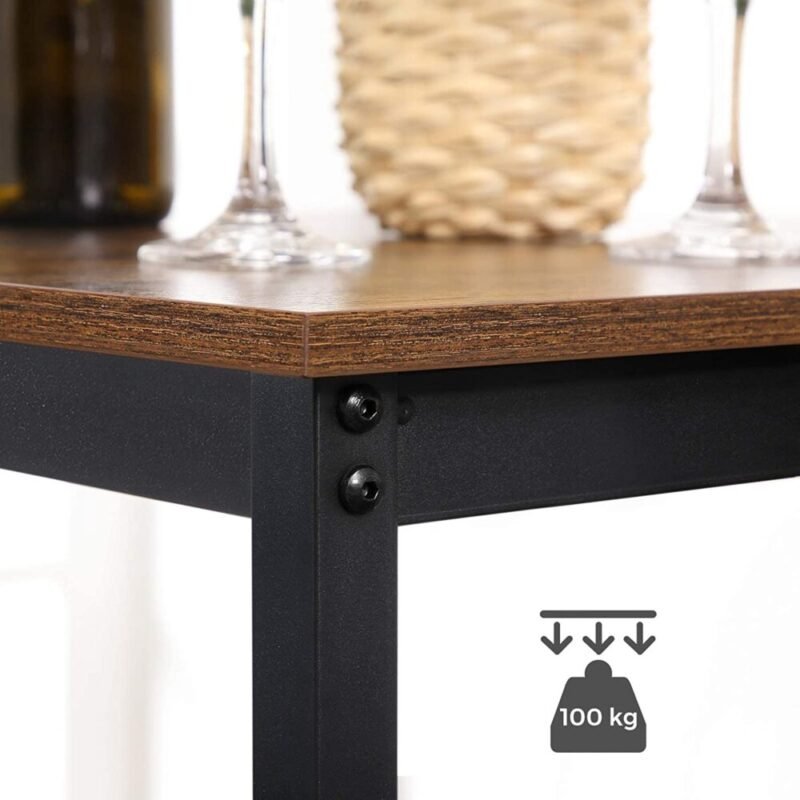 Stehtisch Bartisch hoher Esstisch Stahlgestell 60x60 HELIOS – Bild 5