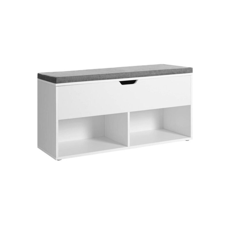 Schuhbank Sitzbank 2 Fächer 1 Fach mit Deckel 100x30 VENUS
