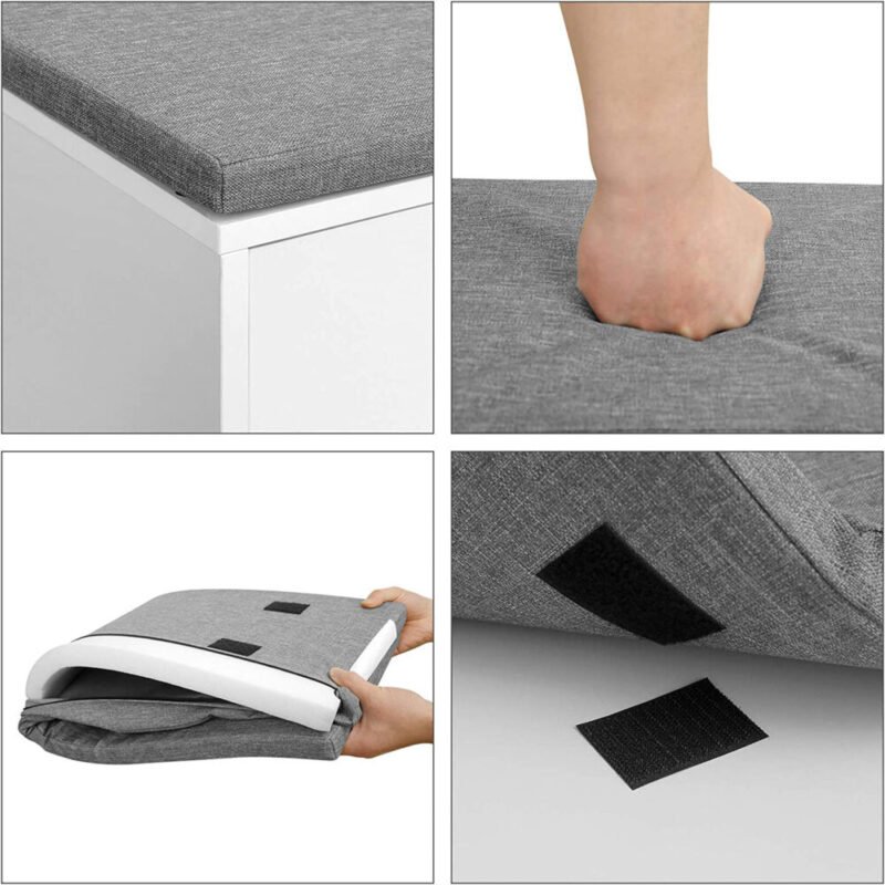 Schuhbank Sitzbank 2 Fächer 1 Fach mit Deckel 100x30 VENUS – Bild 7
