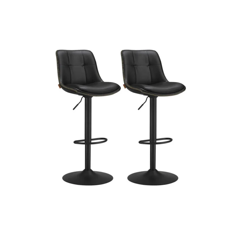 Barhocker 2er Set höhenverstellbar drehbar PU LUNOR