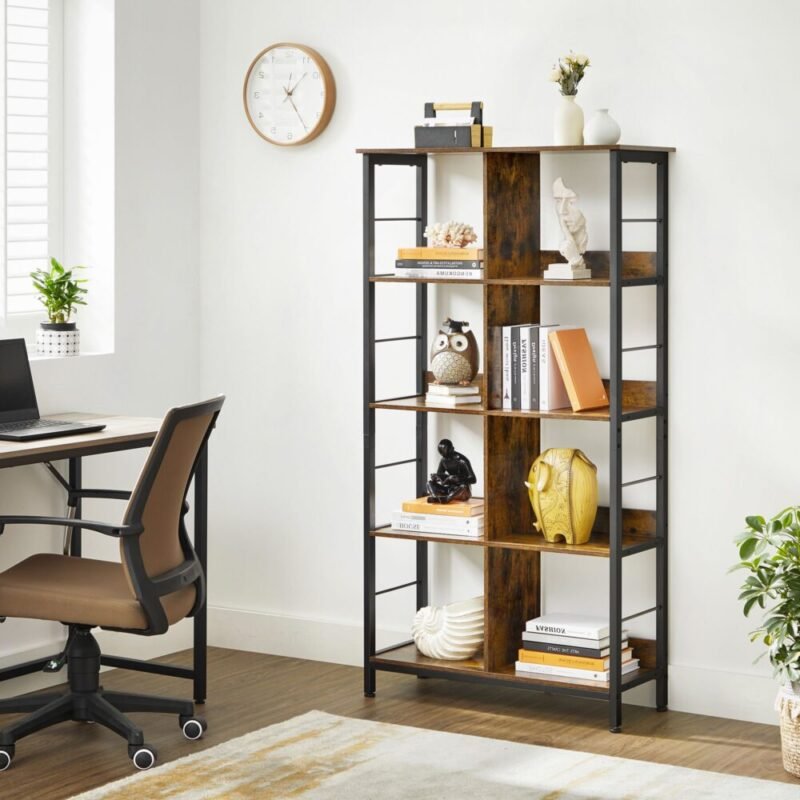 Standregal Bücherregal mit 8 Fächern offen HORUS – Bild 3