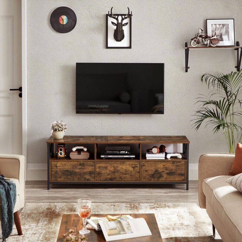 TV-Schrank Lowboard für Fernseher bis zu 65 Zoll NORVALE – Bild 2