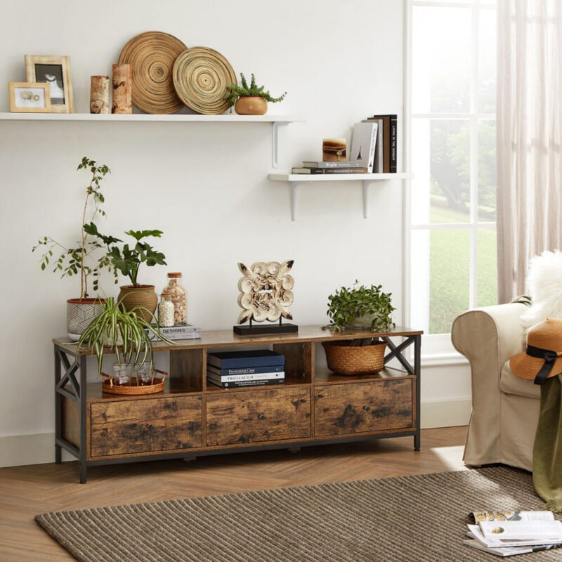 TV-Schrank Lowboard für Fernseher bis zu 65 Zoll NORVALE – Bild 3