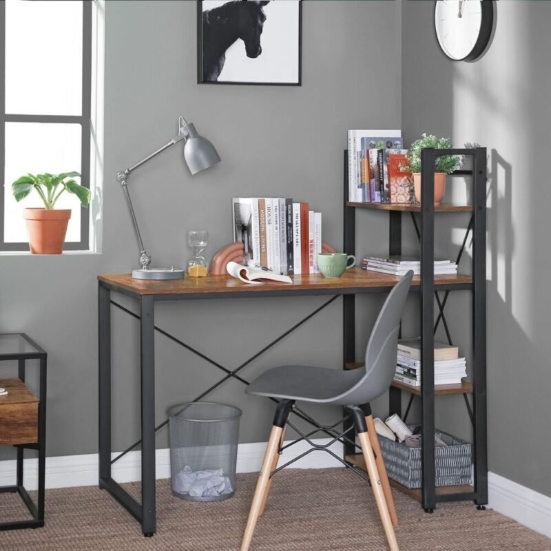 Schreibtisch Computertisch mit Regalen Homeoffice Büro NORIX – Bild 3
