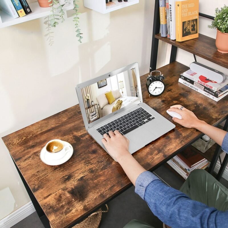Schreibtisch Computertisch mit Regalen Homeoffice Büro NORIX – Bild 4