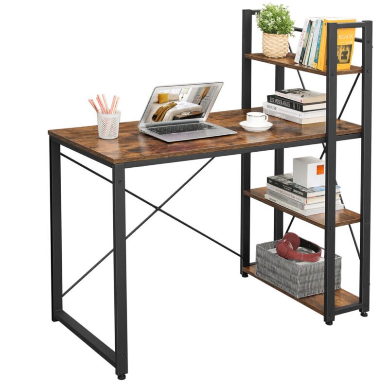 Schreibtisch Computertisch mit Regalen Homeoffice Büro NORIX – Bild 8