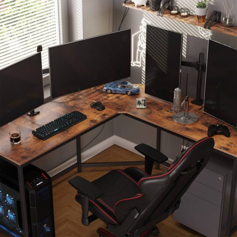 Eckschreibtisch L-förmiger Computertisch Homeoffice TAVIRO – Bild 5