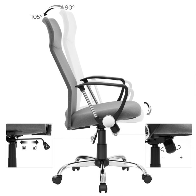 Bürostuhl ergonomisch höhenverstellbar drehbar ONARO – Bild 4