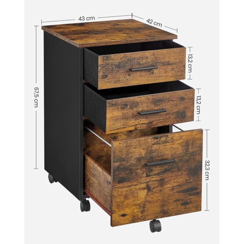 Rollcontainer Aktenschrank Büroschrank mit 3 AURIS – Bild 3