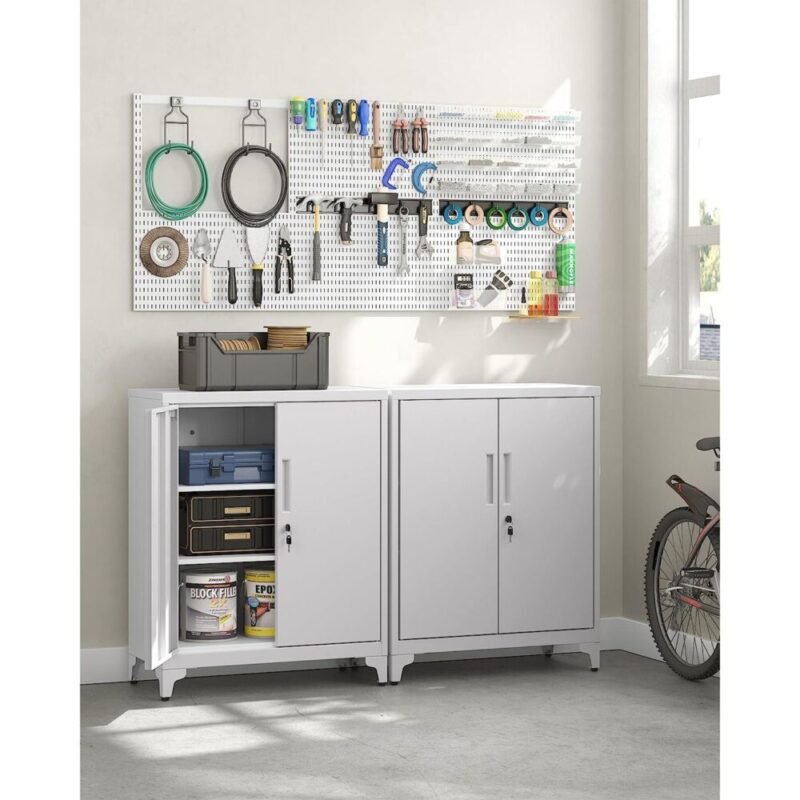 Aktenschrank Mehrzweckschrank Büroschrank aus Stahl ALENA – Bild 2