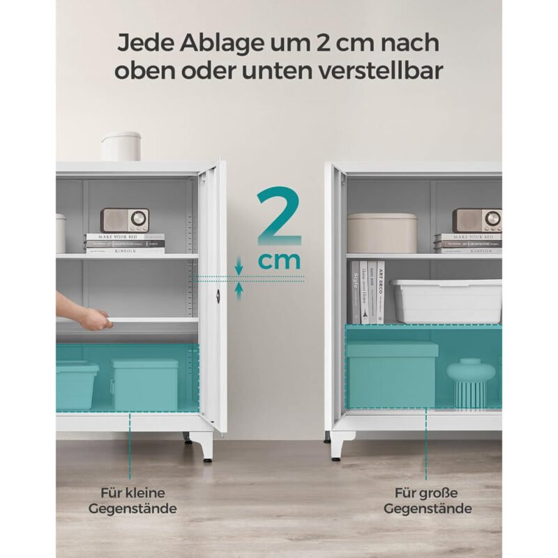 Aktenschrank Mehrzweckschrank Büroschrank aus Stahl ALENA – Bild 5