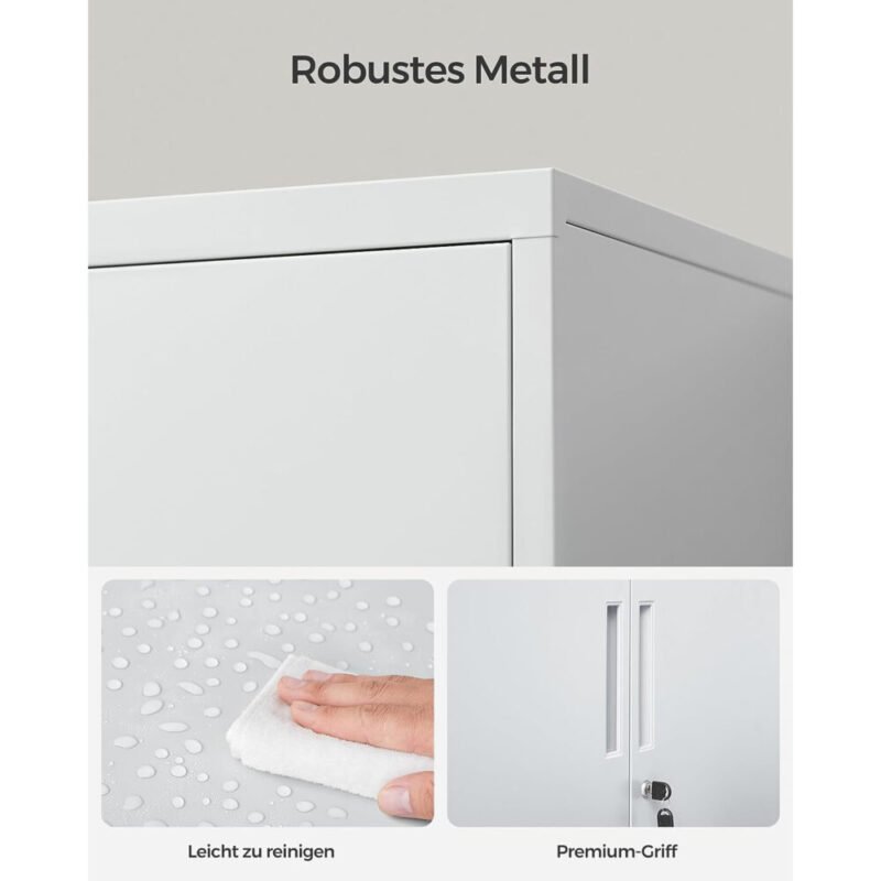 Aktenschrank Mehrzweckschrank Büroschrank aus Stahl ALENA – Bild 6