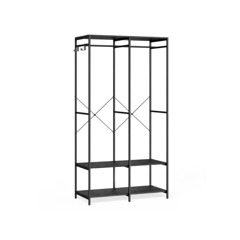 Offener Kleiderschrank mit Ablagen und Kleiderstange FENRIS