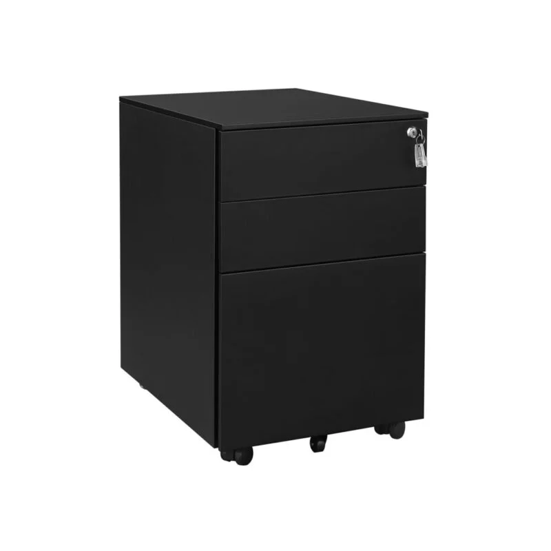 Rollcontainer Stahl Büroschrank mit 3 Schubladen THOR