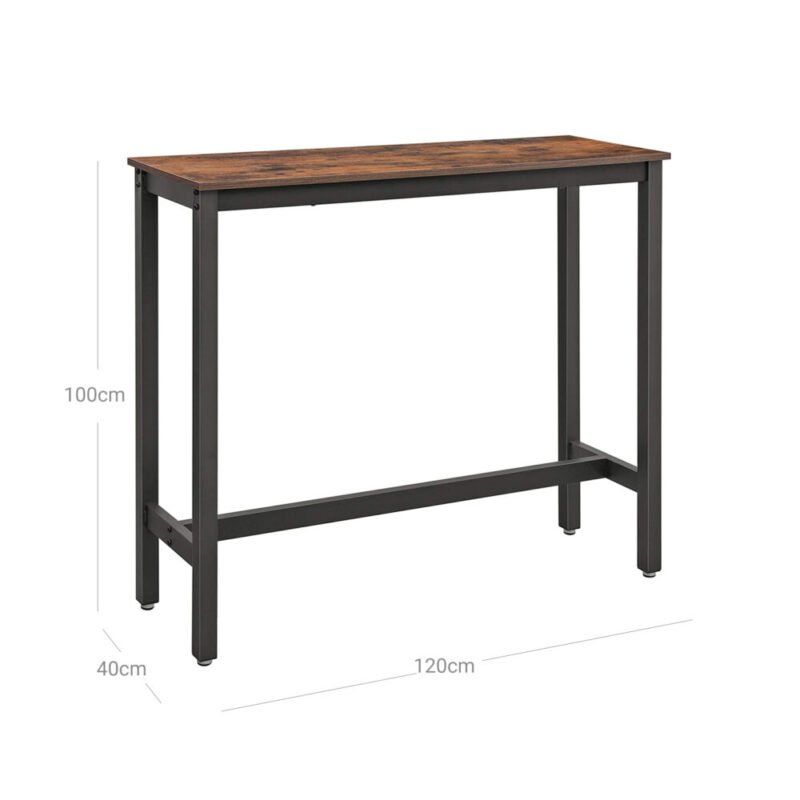 Bartisch schmal rechteckig Metallgestell 120x40 EROS – Bild 4