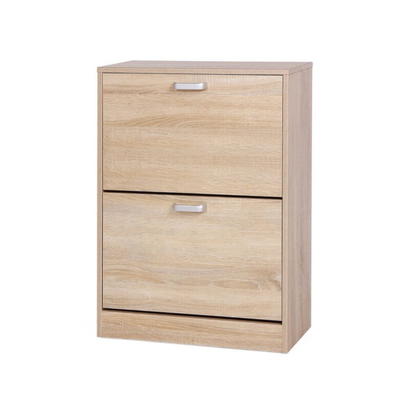 Schuhschrank Schuhkipper 2 Klappen Holz Eiche 60x83 LUNA