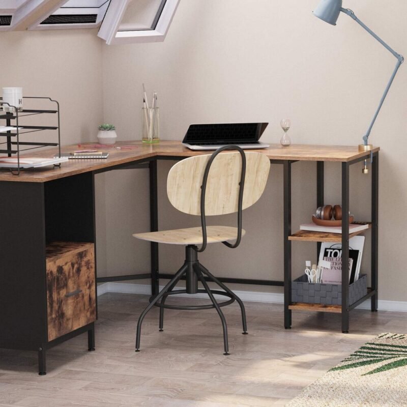 Schreibtisch L-förmig Computertisch Bürotisch Eckschreibtisch NYX – Bild 4