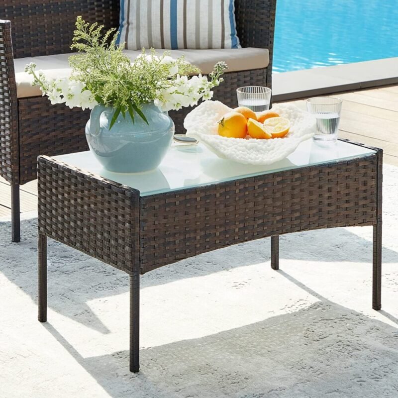 Balkonmöbel Gartenmöbel Set Polyrattan Lounge Braun JONAS – Bild 7