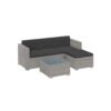 Gartenmöbel Set Polyrattan Sofa Tisch Grau LAMIS