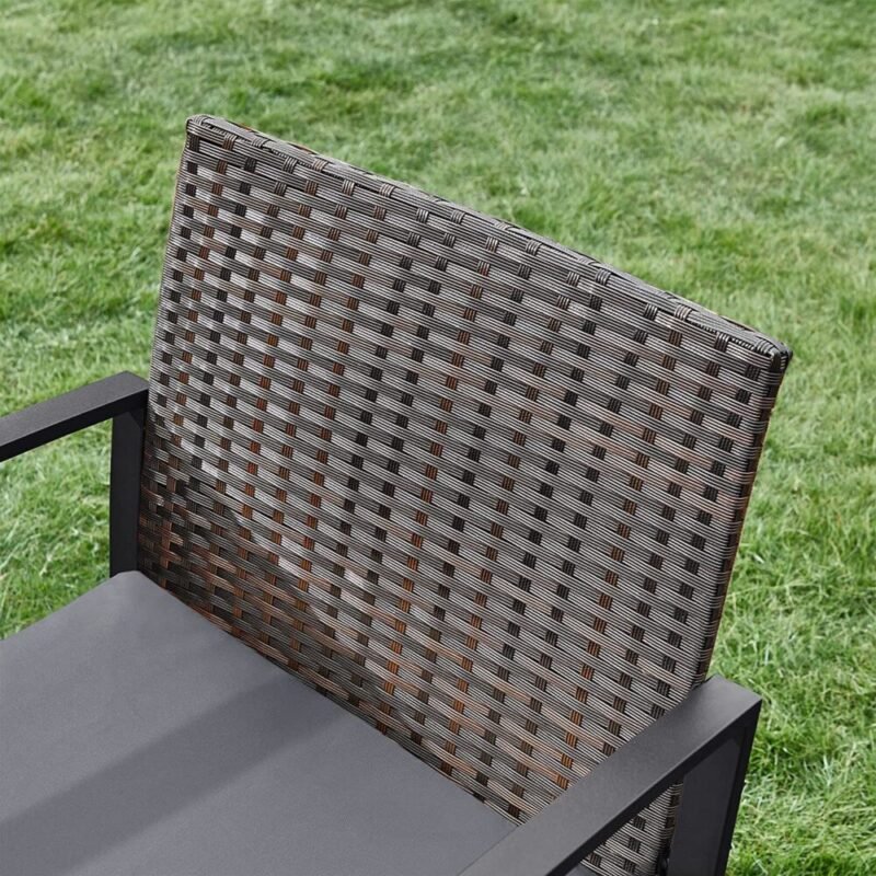 Gartenmöbel Set Polyrattan 3-teilig Braun Grau LUNAR – Bild 5