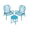 Balkonmöbel Gartenmöbel Set Polyrattan Tisch 2 Stühle ANNA