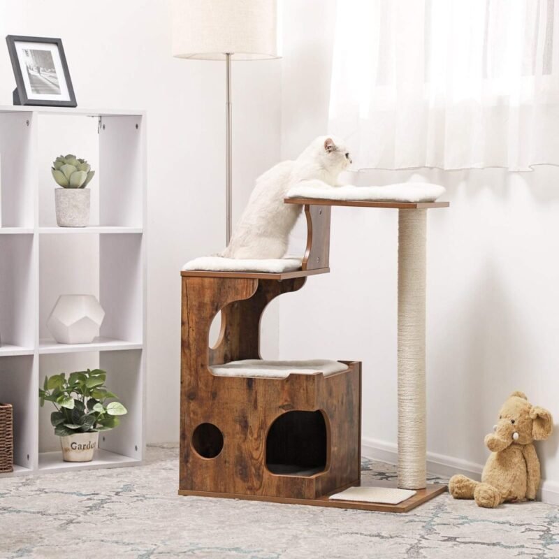 Kratzbaum 88cm Mittel Katzenbaum Höhle VESPER – Bild 5
