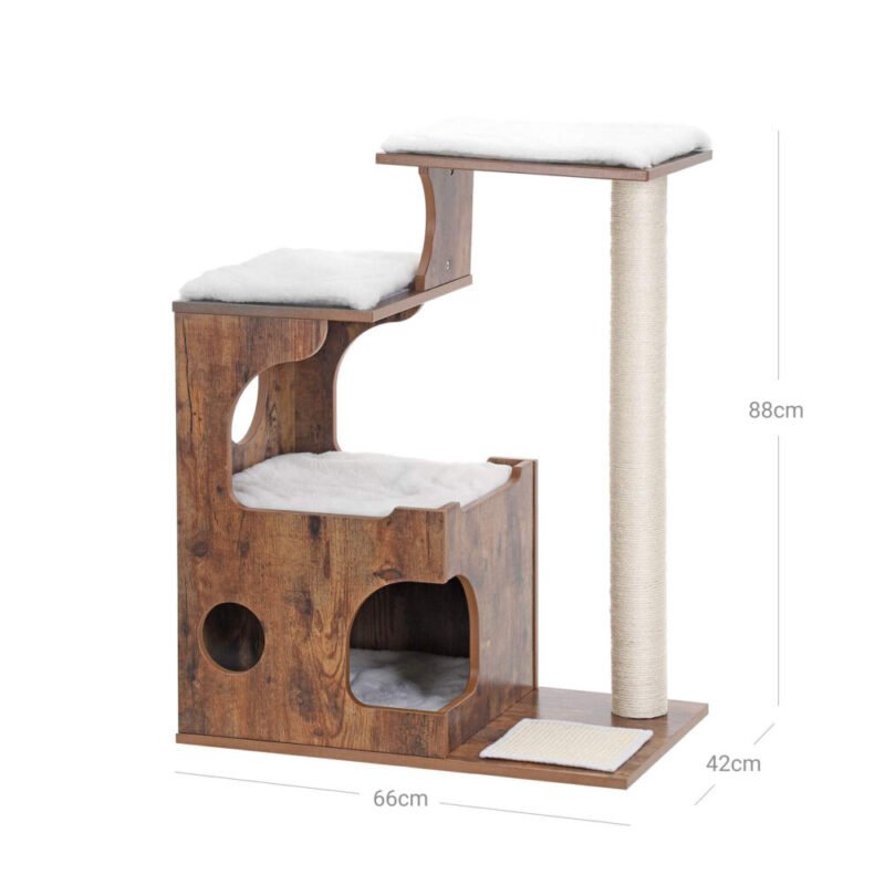 Kratzbaum 88cm Mittel Katzenbaum Höhle VESPER – Bild 8