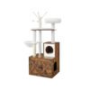 Kratzbaum Katzenbaum Mit Katzentoilette Vintagebraun VELORIS