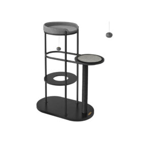 Kratzbaum Modern Katzenbaum Metall Schwarz LUNA