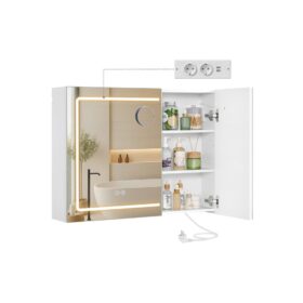 Badezimmerschrnk Spiegelschrank Beleuchtung Steckdose MALAGA