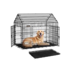 Faltbarer Hundekäfig mit Doppeltür für grosse Hunde