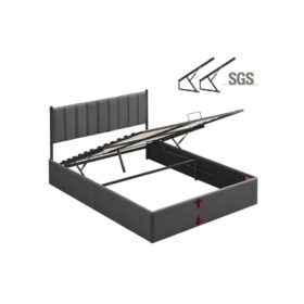 Bettgestell mit klappbarem Lattenrost und Unterbettaufbewahrung